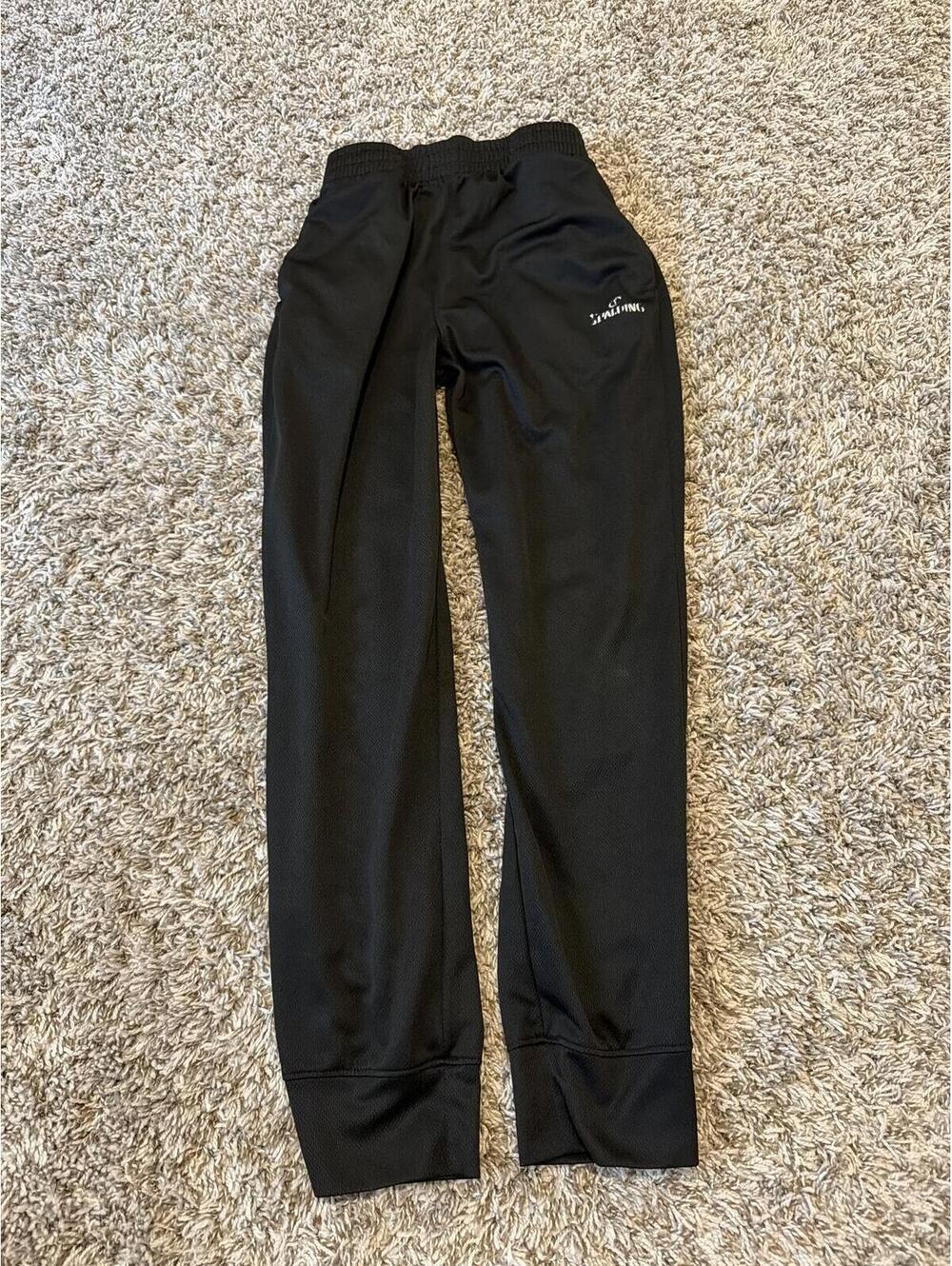 Spalding Boys Black Athletic Pants Size 10/12 - Comfortable Sportswear